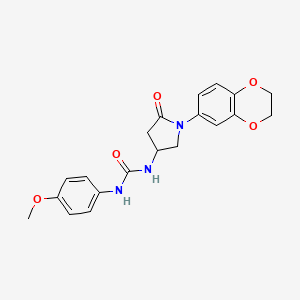 1-(1-(2,3-Dihydrobenzo[b][1,4]dioxin-6-yl)-5-oxopyrrolidin-3-yl)-3-(4-methoxyphenyl)urea