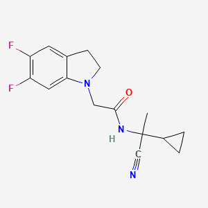 N-(1-Cyano-1-cyclopropylethyl)-2-(5,6-difluoro-2,3-dihydroindol-1-yl)acetamide