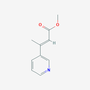 molecular formula C10H11NO2 B2598402 Methyl 3-(pyridin-3-yl)but-2-enoate CAS No. 637328-72-4