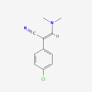 molecular formula C11H11ClN2 B2598404 2-(4-chlorophenyl)-3-(dimethylamino)acrylonitrile CAS No. 40373-88-4