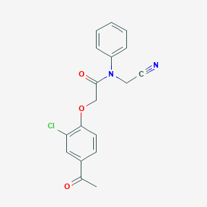 2-(4-acetyl-2-chlorophenoxy)-N-(cyanomethyl)-N-phenylacetamide