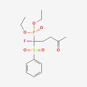 Diethyl (1-fluoro-4-oxo-1-(phenylsulfonyl)pentyl)phosphonate