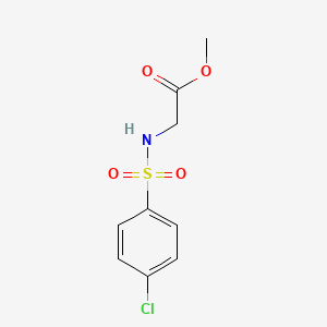 molecular formula C9H10ClNO4S B2598415 Methyl 2-{[(4-chlorophenyl)sulfonyl]amino}acetate CAS No. 106111-15-3