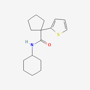 N-cyclohexyl-1-(thiophen-2-yl)cyclopentanecarboxamide