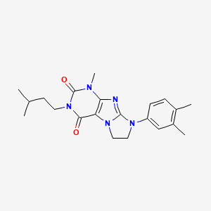 6-(3,4-Dimethylphenyl)-4-methyl-2-(3-methylbutyl)-7,8-dihydropurino[7,8-a]imidazole-1,3-dione