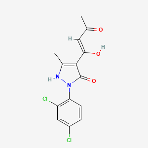 2-(2,4-dichlorophenyl)-4-[(Z)-1-hydroxy-3-oxobut-1-enyl]-5-methyl-1H-pyrazol-3-one