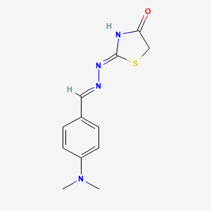(Z)-2-((E)-(4-(dimethylamino)benzylidene)hydrazono)thiazolidin-4-one