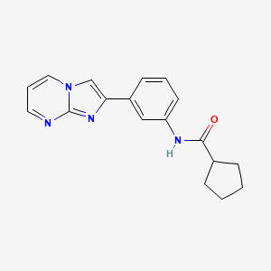 N-(3-imidazo[1,2-a]pyrimidin-2-ylphenyl)cyclopentanecarboxamide