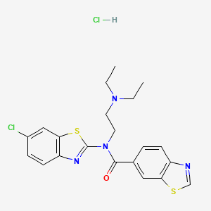 N-(6-chlorobenzo[d]thiazol-2-yl)-N-(2-(diethylamino)ethyl)benzo[d]thiazole-6-carboxamide hydrochloride