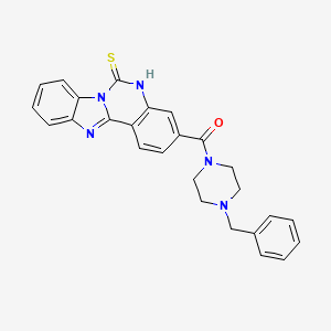 3-[(4-benzylpiperazin-1-yl)carbonyl]benzimidazo[1,2-c]quinazoline-6(5H)-thione