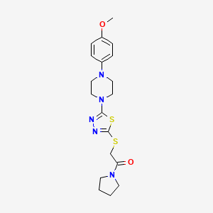 2-((5-(4-(4-Methoxyphenyl)piperazin-1-yl)-1,3,4-thiadiazol-2-yl)thio)-1-(pyrrolidin-1-yl)ethanone
