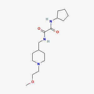 molecular formula C16H29N3O3 B2598457 N1-cyclopentyl-N2-((1-(2-methoxyethyl)piperidin-4-yl)methyl)oxalamide CAS No. 953136-68-0