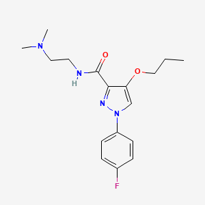 N-(2-(dimethylamino)ethyl)-1-(4-fluorophenyl)-4-propoxy-1H-pyrazole-3-carboxamide