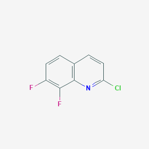 molecular formula C9H4ClF2N B2598468 2-Chloro-7,8-difluoroquinoline CAS No. 1339595-32-2