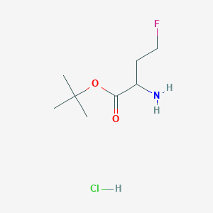 molecular formula C8H17ClFNO2 B2598482 tert-butyl2-amino-4-fluorobutanoatehydrochloride CAS No. 2375258-78-7