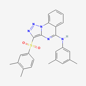 molecular formula C25H23N5O2S B2598489 N-(3,5-dimethylphenyl)-3-(3,4-dimethylphenyl)sulfonyltriazolo[1,5-a]quinazolin-5-amine CAS No. 872197-39-2