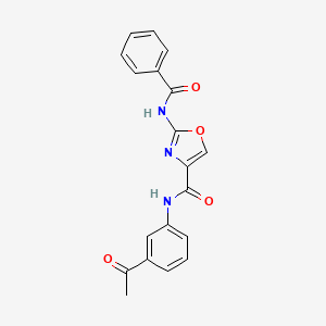 molecular formula C19H15N3O4 B2598492 N-(3-acetylphenyl)-2-benzamido-1,3-oxazole-4-carboxamide CAS No. 1286707-29-6