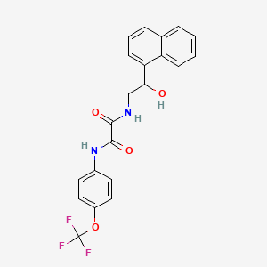 molecular formula C21H17F3N2O4 B2598506 N-[2-hydroxy-2-(naphthalen-1-yl)ethyl]-N'-[4-(trifluoromethoxy)phenyl]ethanediamide CAS No. 1351661-80-7