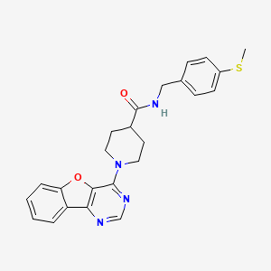 molecular formula C24H24N4O2S B2598524 1-([1]benzofuro[3,2-d]pyrimidin-4-yl)-N-[4-(methylsulfanyl)benzyl]piperidine-4-carboxamide CAS No. 1116064-77-7