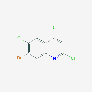 molecular formula C9H3BrCl3N B2598547 7-Bromo-2,4,6-trichloroquinoline CAS No. 1698028-06-6