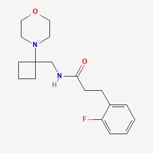 3-(2-Fluorophenyl)-N-[(1-morpholin-4-ylcyclobutyl)methyl]propanamide