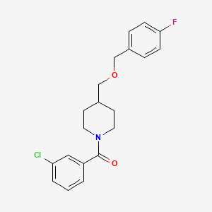 (3-Chlorophenyl)(4-(((4-fluorobenzyl)oxy)methyl)piperidin-1-yl)methanone