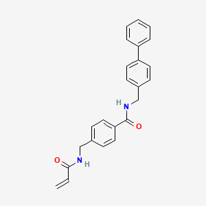 N-[(4-Phenylphenyl)methyl]-4-[(prop-2-enoylamino)methyl]benzamide