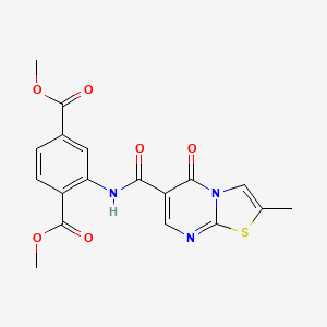 dimethyl 2-(2-methyl-5-oxo-5H-thiazolo[3,2-a]pyrimidine-6-carboxamido)terephthalate