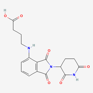 molecular formula C17H17N3O6 B2598635 Pomalidomide 4'-alkylC3-acid CAS No. 2225940-47-4