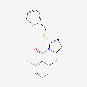 (2-Benzylsulfanyl-4,5-dihydroimidazol-1-yl)-(2-chloro-6-fluorophenyl)methanone