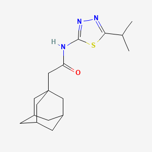 2-(1-adamantyl)-N-(5-propan-2-yl-1,3,4-thiadiazol-2-yl)acetamide