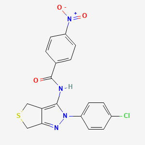 N-[2-(4-chlorophenyl)-4,6-dihydrothieno[3,4-c]pyrazol-3-yl]-4-nitrobenzamide