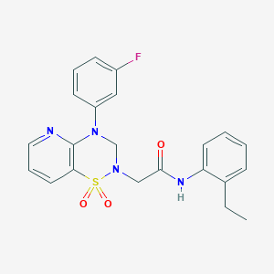 N-(2-ethylphenyl)-2-(4-(3-fluorophenyl)-1,1-dioxido-3,4-dihydro-2H-pyrido[2,3-e][1,2,4]thiadiazin-2-yl)acetamide