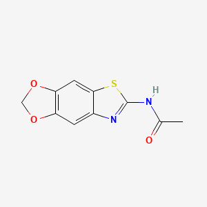 molecular formula C10H8N2O3S B2598654 N-{4,6-dioxa-10-thia-12-azatricyclo[7.3.0.0^{3,7}]dodeca-1(9),2,7,11-tetraen-11-yl}acetamide CAS No. 892852-95-8