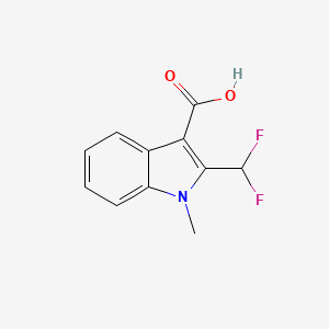 2-(Difluoromethyl)-1-methylindole-3-carboxylic acid