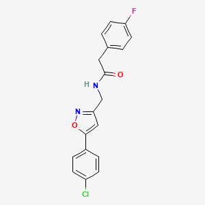 N-((5-(4-chlorophenyl)isoxazol-3-yl)methyl)-2-(4-fluorophenyl)acetamide