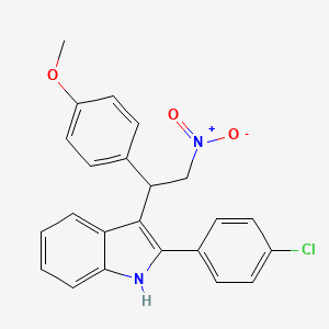 2-(4-chlorophenyl)-3-[1-(4-methoxyphenyl)-2-nitroethyl]-1H-indole