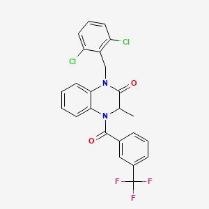1-[(2,6-dichlorophenyl)methyl]-3-methyl-4-[3-(trifluoromethyl)benzoyl]-3H-quinoxalin-2-one