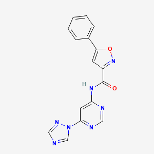 N-(6-(1H-1,2,4-triazol-1-yl)pyrimidin-4-yl)-5-phenylisoxazole-3-carboxamide