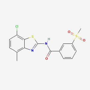 N-(7-chloro-4-methylbenzo[d]thiazol-2-yl)-3-(methylsulfonyl)benzamide