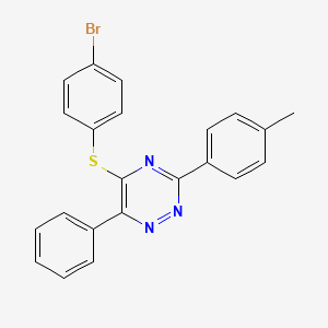 5-(4-Bromophenyl)sulfanyl-3-(4-methylphenyl)-6-phenyl-1,2,4-triazine
