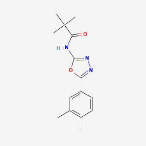 N-(5-(3,4-dimethylphenyl)-1,3,4-oxadiazol-2-yl)pivalamide