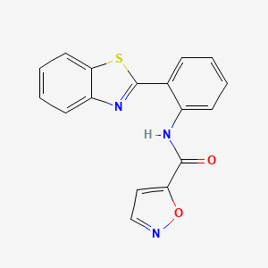 N-(2-(benzo[d]thiazol-2-yl)phenyl)isoxazole-5-carboxamide