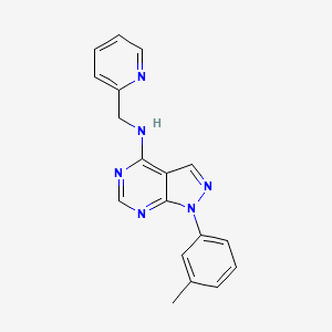 1-(3-methylphenyl)-N-(2-pyridinylmethyl)-4-pyrazolo[3,4-d]pyrimidinamine
