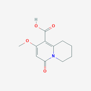 8-methoxy-6-oxo-1,3,4,6-tetrahydro-2H-quinolizine-9-carboxylic acid