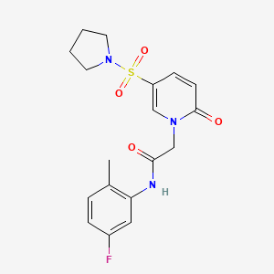 N-(5-fluoro-2-methylphenyl)-2-(2-oxo-5-(pyrrolidin-1-ylsulfonyl)pyridin-1(2H)-yl)acetamide