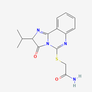 2-[(3-oxo-2-propan-2-yl-2H-imidazo[1,2-c]quinazolin-5-yl)sulfanyl]acetamide