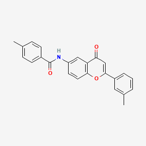 4-methyl-N-[2-(3-methylphenyl)-4-oxo-4H-chromen-6-yl]benzamide