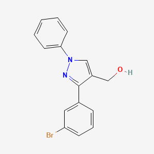 [3-(3-Bromophenyl)-1-phenylpyrazol-4-yl]methanol