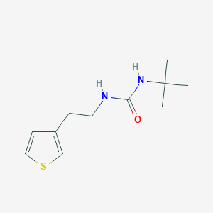 molecular formula C11H18N2OS B2598768 1-(Tert-butyl)-3-(2-(thiophen-3-yl)ethyl)urea CAS No. 1251561-17-7